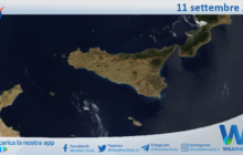 Meteo Sicilia: immagine satellitare Nasa di lunedì 11 settembre 2023