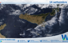 Meteo Sicilia: immagine satellitare Nasa di giovedì 14 settembre 2023