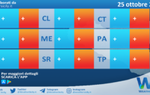 Meteo Sicilia: temperature previste per domani, mercoledì 25 ottobre 2023