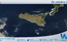 Meteo Sicilia: immagine satellitare Nasa di lunedì 02 ottobre 2023