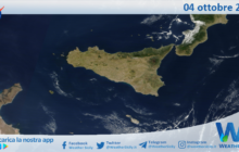 Meteo Sicilia: immagine satellitare Nasa di mercoledì 04 ottobre 2023