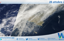 Meteo Sicilia: immagine satellitare Nasa di sabato 28 ottobre 2023