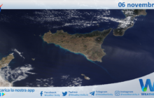 Meteo Sicilia: immagine satellitare Nasa di lunedì 06 novembre 2023