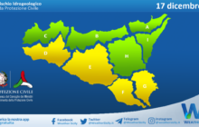 Meteo Sicilia: bollettino di allerta meteo per domani, domenica 17 dicembre 2023