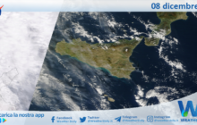 Meteo Sicilia: immagine satellitare Nasa di venerdì 08 dicembre 2023