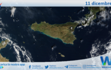 Meteo Sicilia: immagine satellitare Nasa di lunedì 11 dicembre 2023