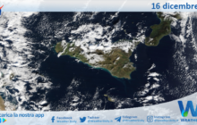 Meteo Sicilia: immagine satellitare Nasa di sabato 16 dicembre 2023