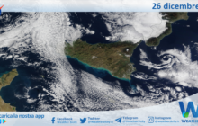 Meteo Sicilia: immagine satellitare Nasa di martedì 26 dicembre 2023