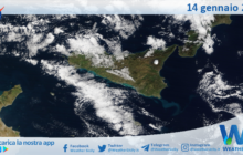 Meteo Sicilia: immagine satellitare Nasa di domenica 14 gennaio 2024