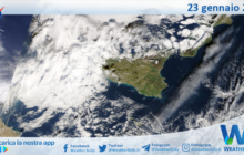 Meteo Sicilia: immagine satellitare Nasa di martedì 23 gennaio 2024