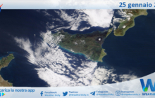 Meteo Sicilia: immagine satellitare Nasa di giovedì 25 gennaio 2024