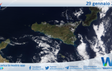 Meteo Sicilia: immagine satellitare Nasa di lunedì 29 gennaio 2024