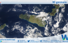 Meteo Sicilia: immagine satellitare Nasa di martedì 30 gennaio 2024