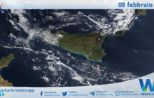 Meteo Sicilia: immagine satellitare Nasa di giovedì 08 febbraio 2024