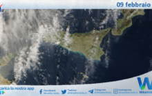 Meteo Sicilia: immagine satellitare Nasa di venerdì 09 febbraio 2024