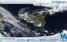 Meteo Sicilia: immagine satellitare Nasa di lunedì 12 febbraio 2024