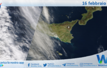 Meteo Sicilia: immagine satellitare Nasa di venerdì 16 febbraio 2024