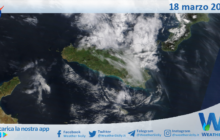 Meteo Sicilia: immagine satellitare Nasa di lunedì 18 marzo 2024