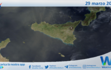 Meteo Sicilia: immagine satellitare Nasa di venerdì 29 marzo 2024