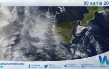 Meteo Sicilia: immagine satellitare Nasa di martedì 09 aprile 2024