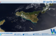 Meteo Sicilia: immagine satellitare Nasa di sabato 20 aprile 2024