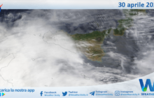 Meteo Sicilia: immagine satellitare Nasa di martedì 30 aprile 2024