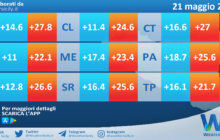 Meteo Sicilia: temperature previste per domani, martedì 21 maggio 2024