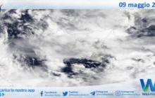 Meteo Sicilia: immagine satellitare Nasa di giovedì 09 maggio 2024