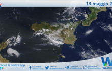 Meteo Sicilia: immagine satellitare Nasa di lunedì 13 maggio 2024