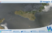 Meteo Sicilia: immagine satellitare Nasa di lunedì 20 maggio 2024