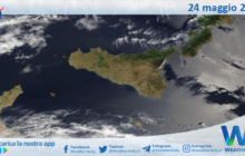 Meteo Sicilia: immagine satellitare Nasa di venerdì 24 maggio 2024