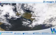 Meteo Sicilia: immagine satellitare Nasa di sabato 25 maggio 2024