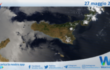 Meteo Sicilia: immagine satellitare Nasa di lunedì 27 maggio 2024