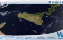 Meteo Sicilia: immagine satellitare Nasa di venerdì 31 maggio 2024