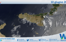 Meteo Sicilia: immagine satellitare Nasa di lunedì 10 giugno 2024