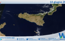 Meteo Sicilia: immagine satellitare Nasa di venerdì 14 giugno 2024