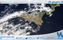 Meteo Sicilia: immagine satellitare Nasa di lunedì 24 giugno 2024