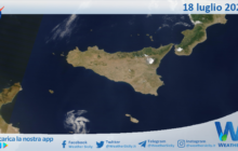 Meteo Sicilia: immagine satellitare Nasa di giovedì 18 luglio 2024