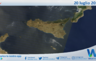 Meteo Sicilia: immagine satellitare Nasa di sabato 20 luglio 2024