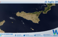 Meteo Sicilia: immagine satellitare Nasa di domenica 21 luglio 2024