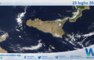 Meteo Sicilia: immagine satellitare Nasa di martedì 23 luglio 2024