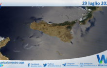 Meteo Sicilia: immagine satellitare Nasa di lunedì 29 luglio 2024