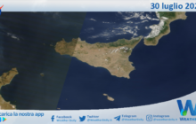 Meteo Sicilia: immagine satellitare Nasa di martedì 30 luglio 2024