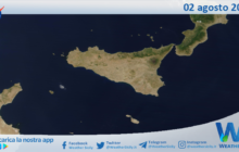 Meteo Sicilia: immagine satellitare Nasa di venerdì 02 agosto 2024