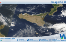 Meteo Sicilia: immagine satellitare Nasa di domenica 04 agosto 2024