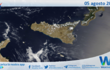 Meteo Sicilia: immagine satellitare Nasa di lunedì 05 agosto 2024