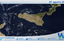 Meteo Sicilia: immagine satellitare Nasa di mercoledì 07 agosto 2024