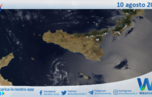 Meteo Sicilia: immagine satellitare Nasa di sabato 10 agosto 2024