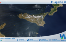 Meteo Sicilia: immagine satellitare Nasa di domenica 11 agosto 2024