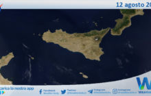 Meteo Sicilia: immagine satellitare Nasa di lunedì 12 agosto 2024